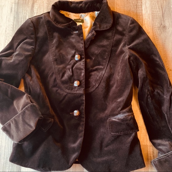 J .Crew brown velvet blazer - Picture 5 of 7